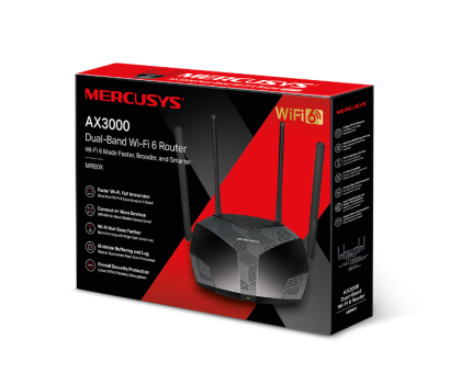 Router Mercusys MR80X (3000Mb/s a/b/g/n/ac/ax)